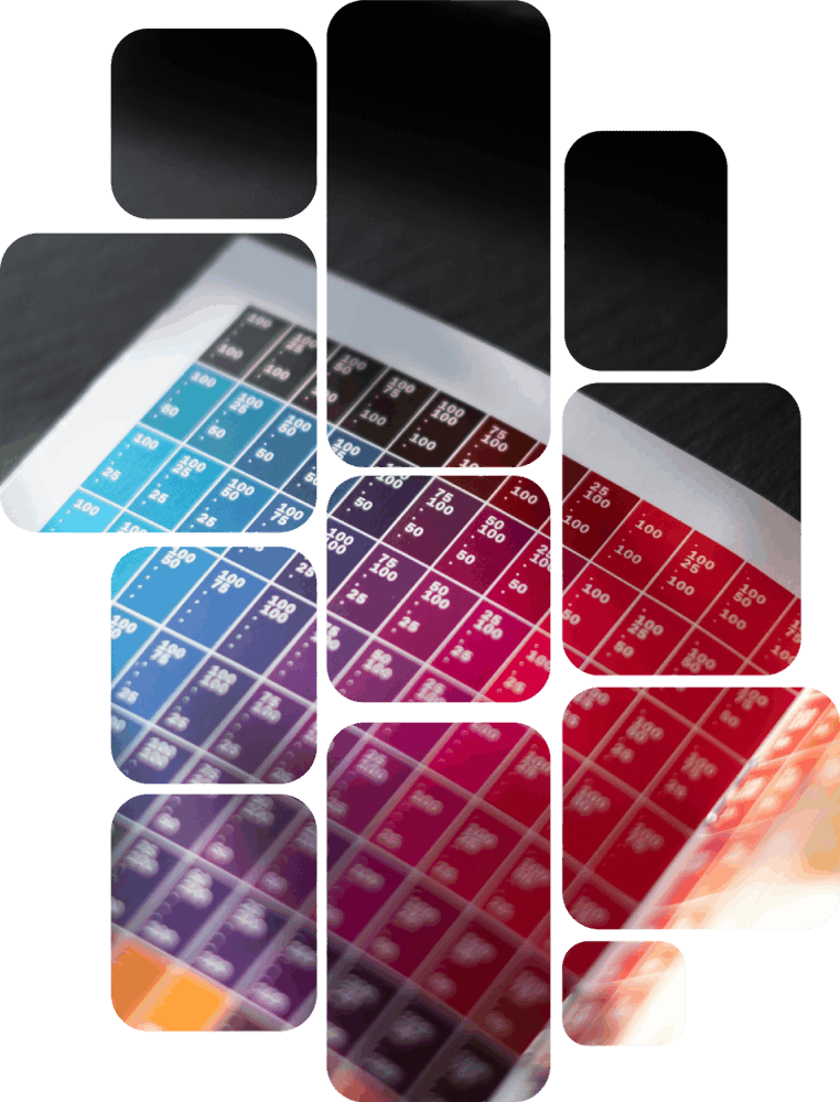 Colorful measurement chart details